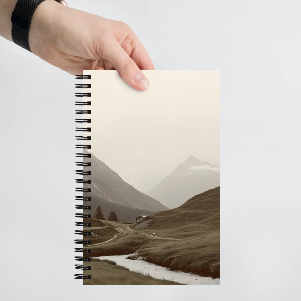Alpine Sepia Landscape 
 Spiral Notebook | 140 pages