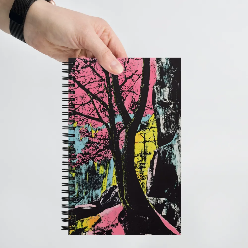 Blossom in Neon Forest 
 Spiral Notebook | 140 pages