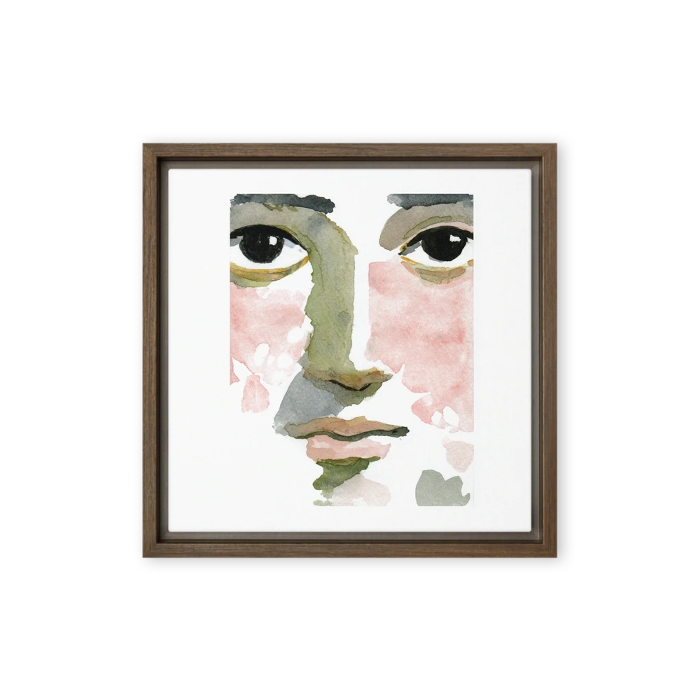 Gaze in Sage and Rose | Art Print