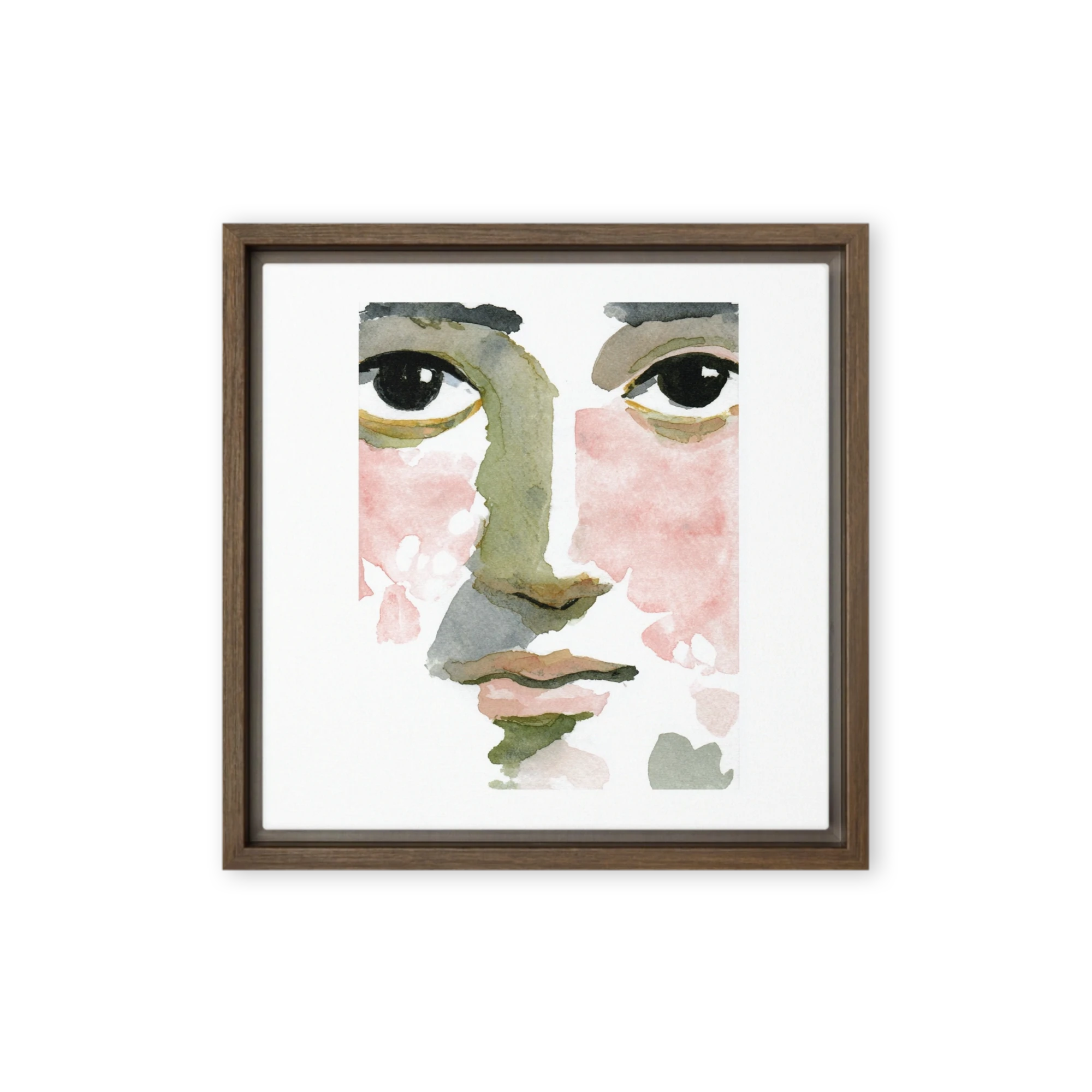 Gaze in Sage and Rose | Art Print