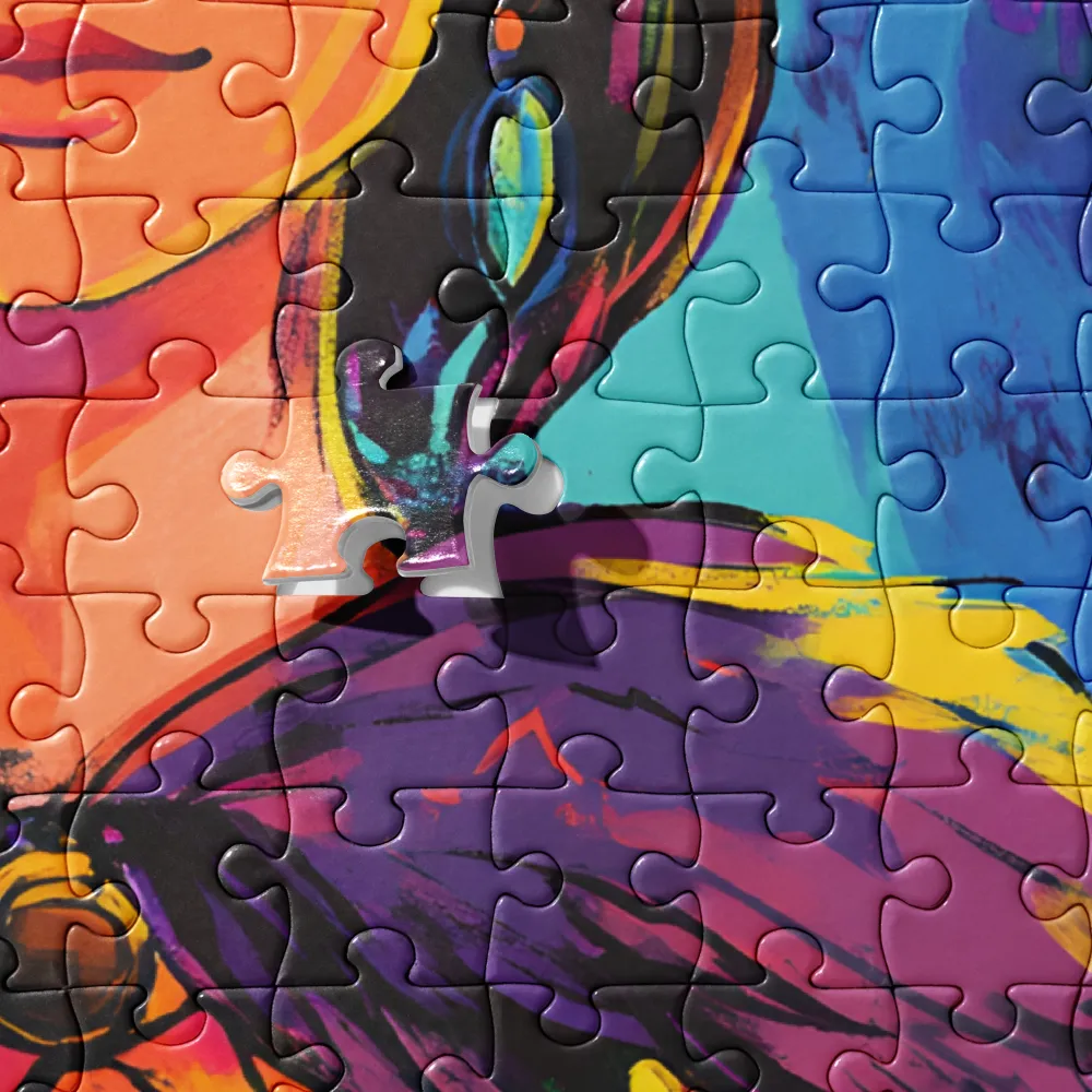 Radiant Warrior Portrait 
 Jigsaw Puzzle in Tin Box
