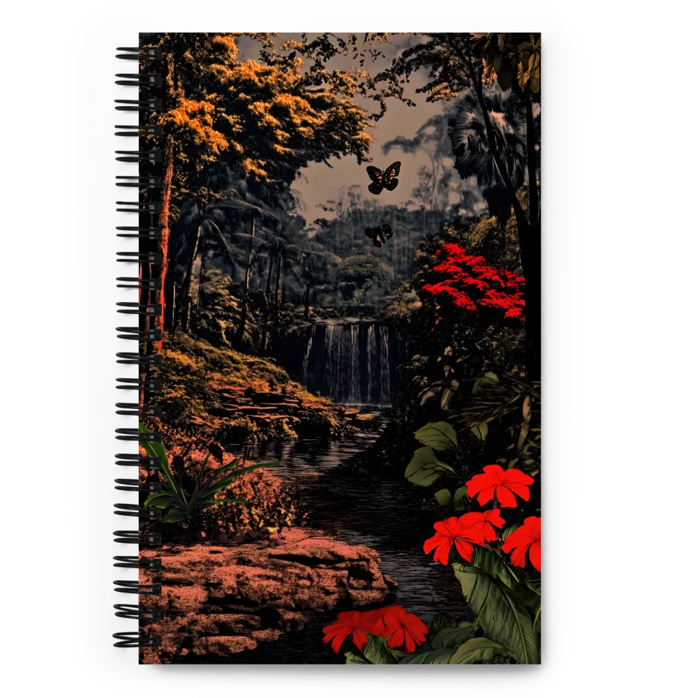 Enchanted Jungle Waterfall 
 Spiral Notebook | 140 pages