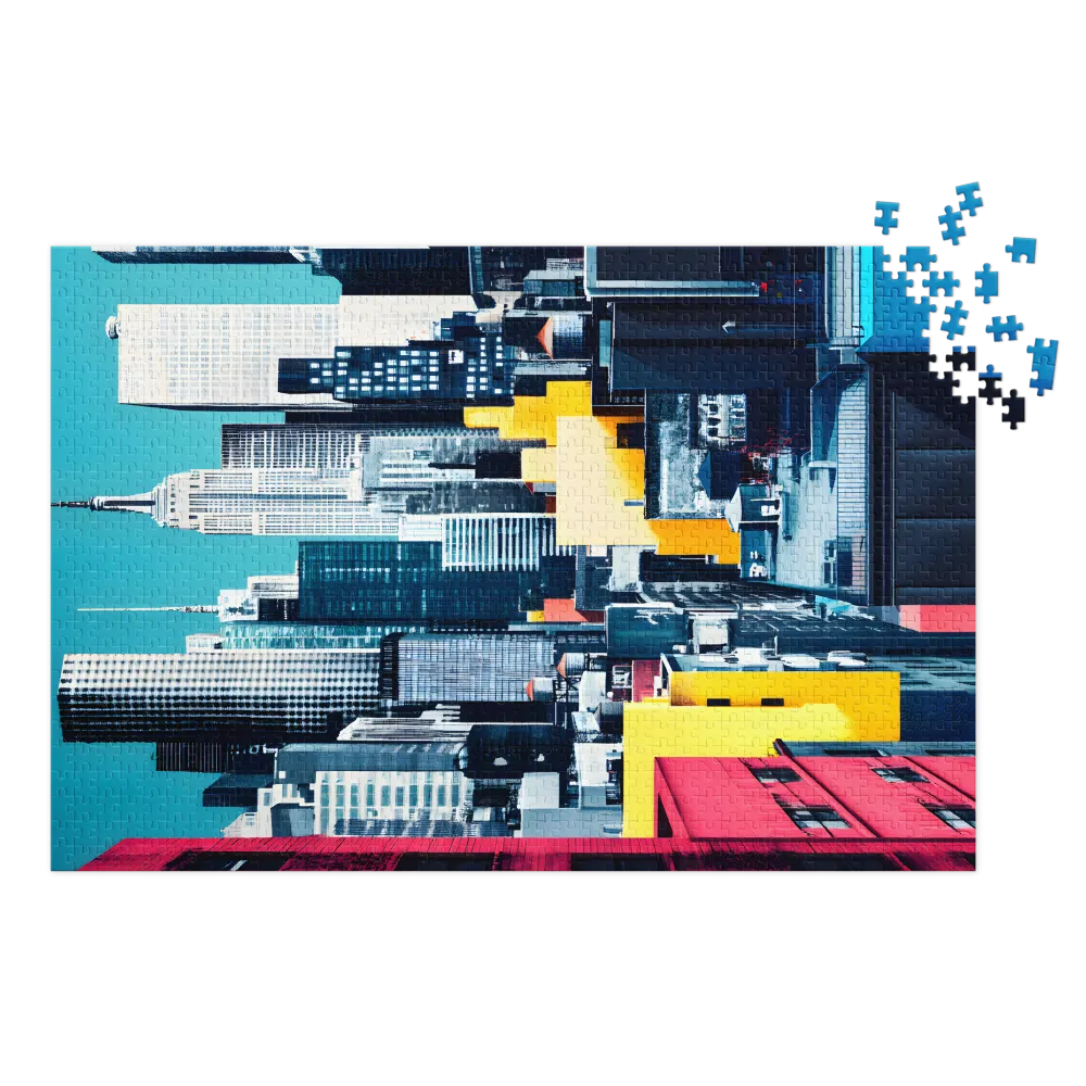Color Block New York Skyline | Jigsaw Puzzles