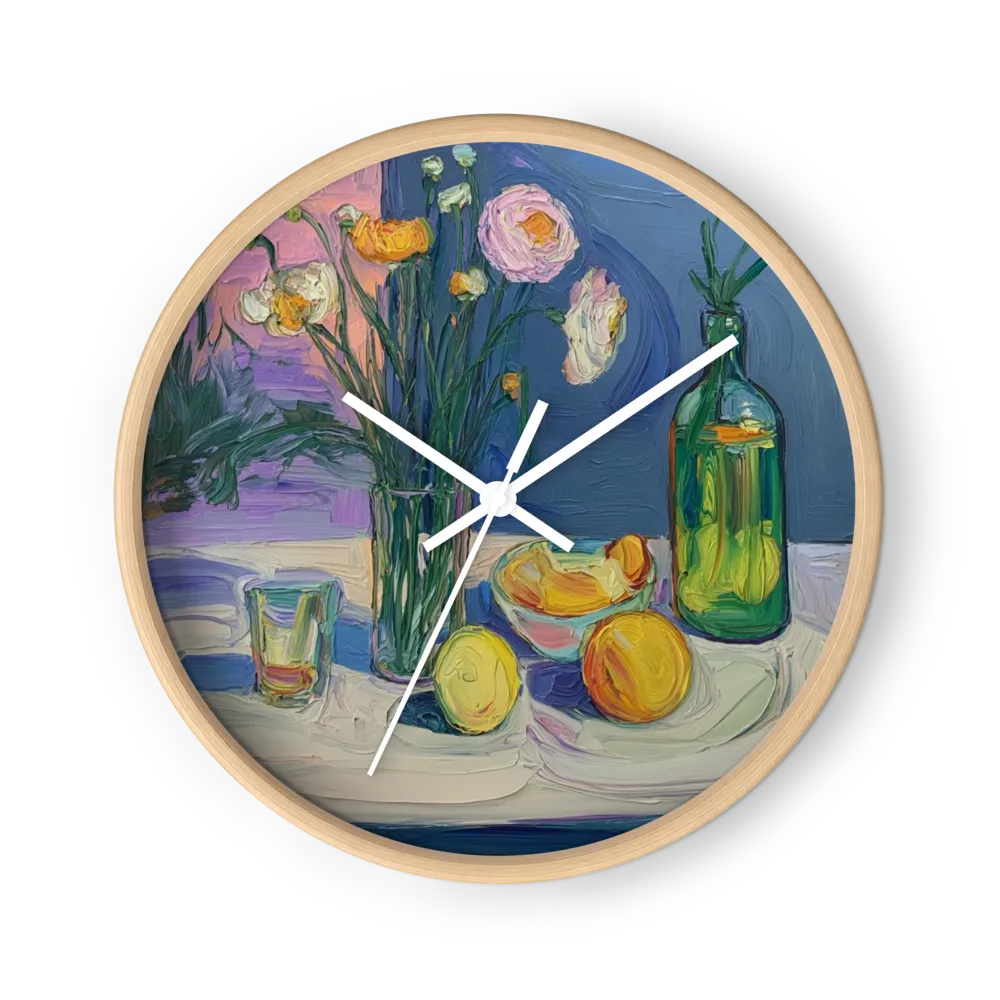 Flowers and Citrus | Wall Clock