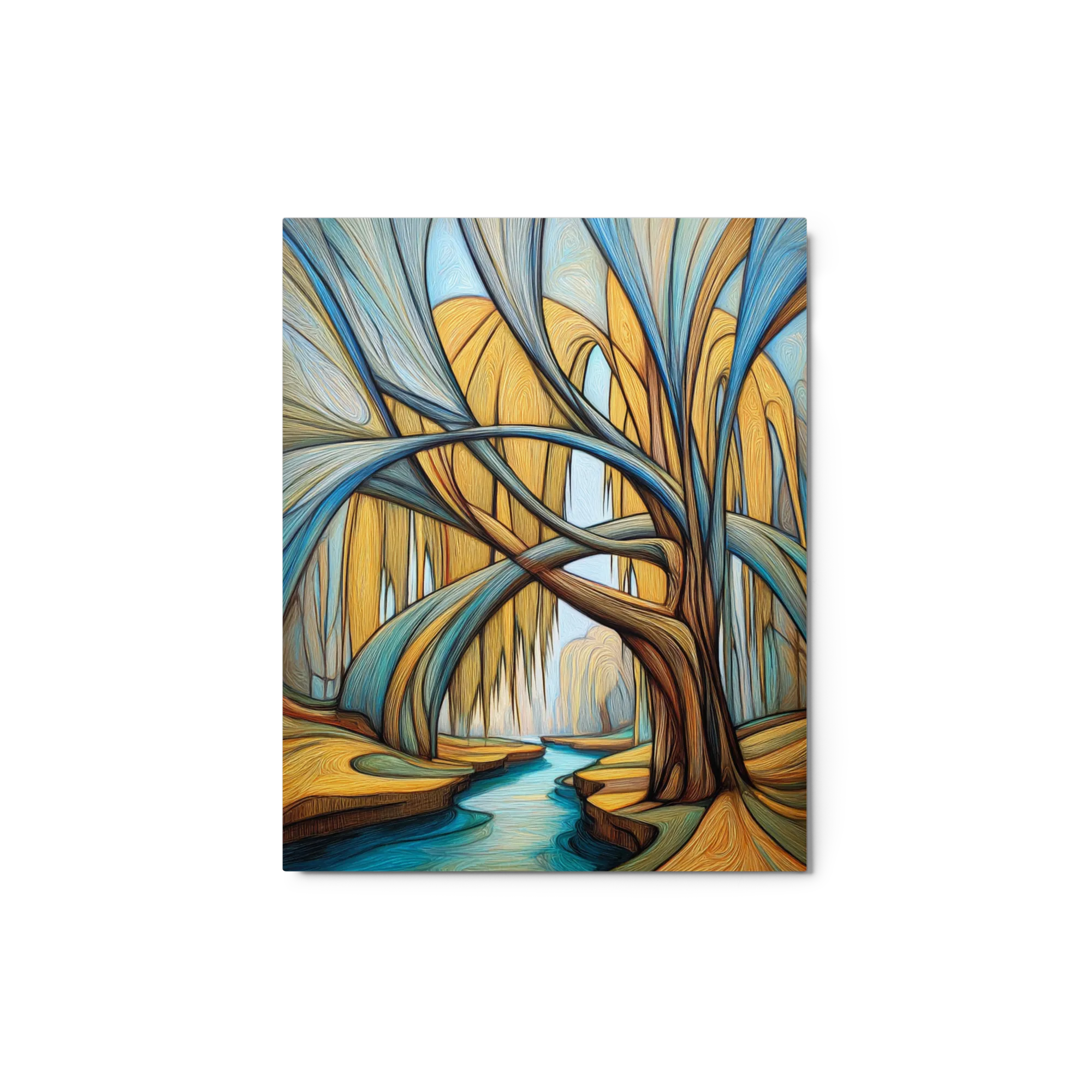 Whispering Willows by the Stream