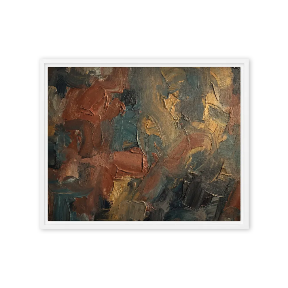 Earthy Impasto Swirls 
 Canvas | 9″x 12″