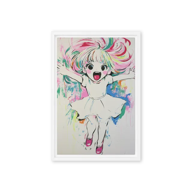 Joyful Anime Girl | Art Print