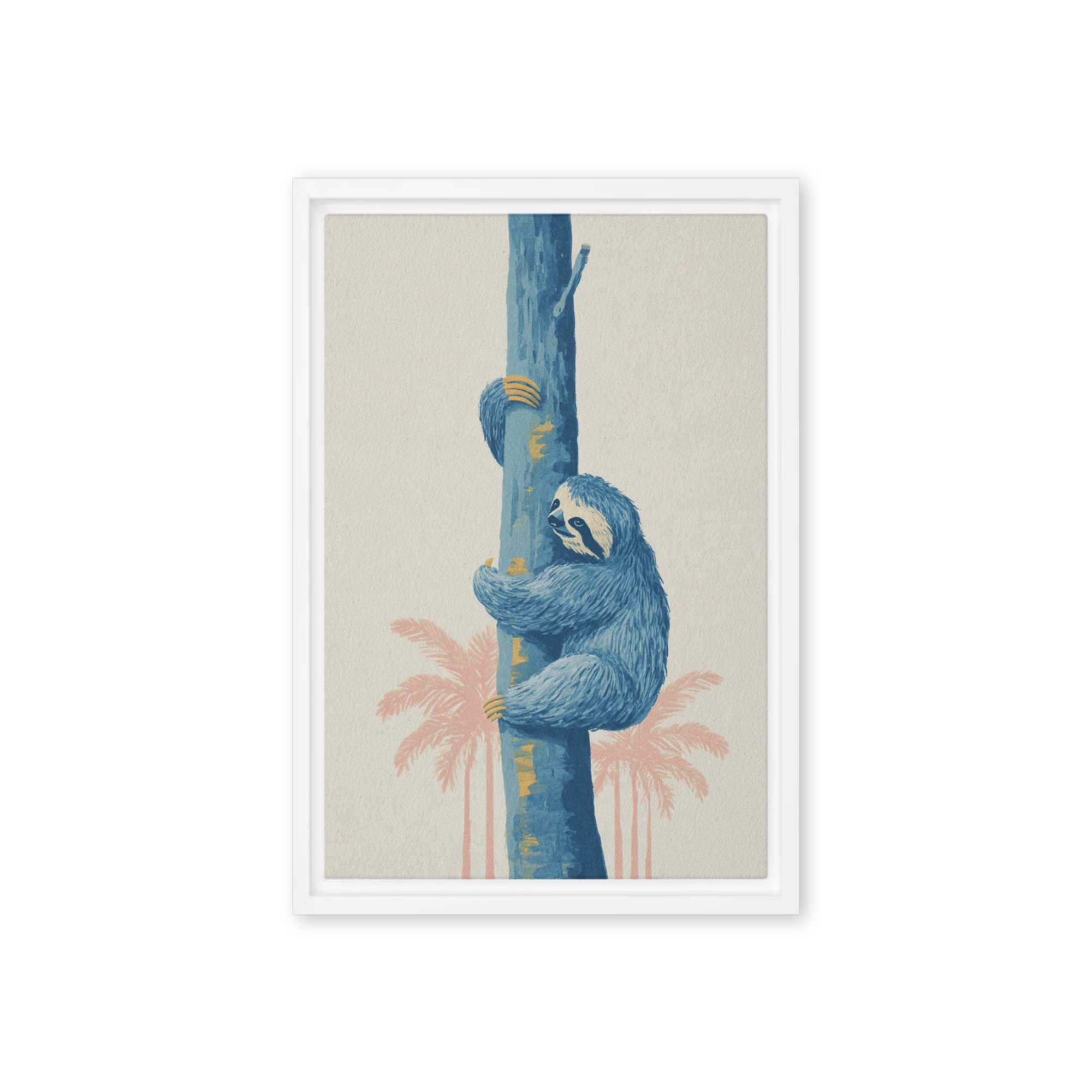 Blue Sloth in the Palms | Art Print
