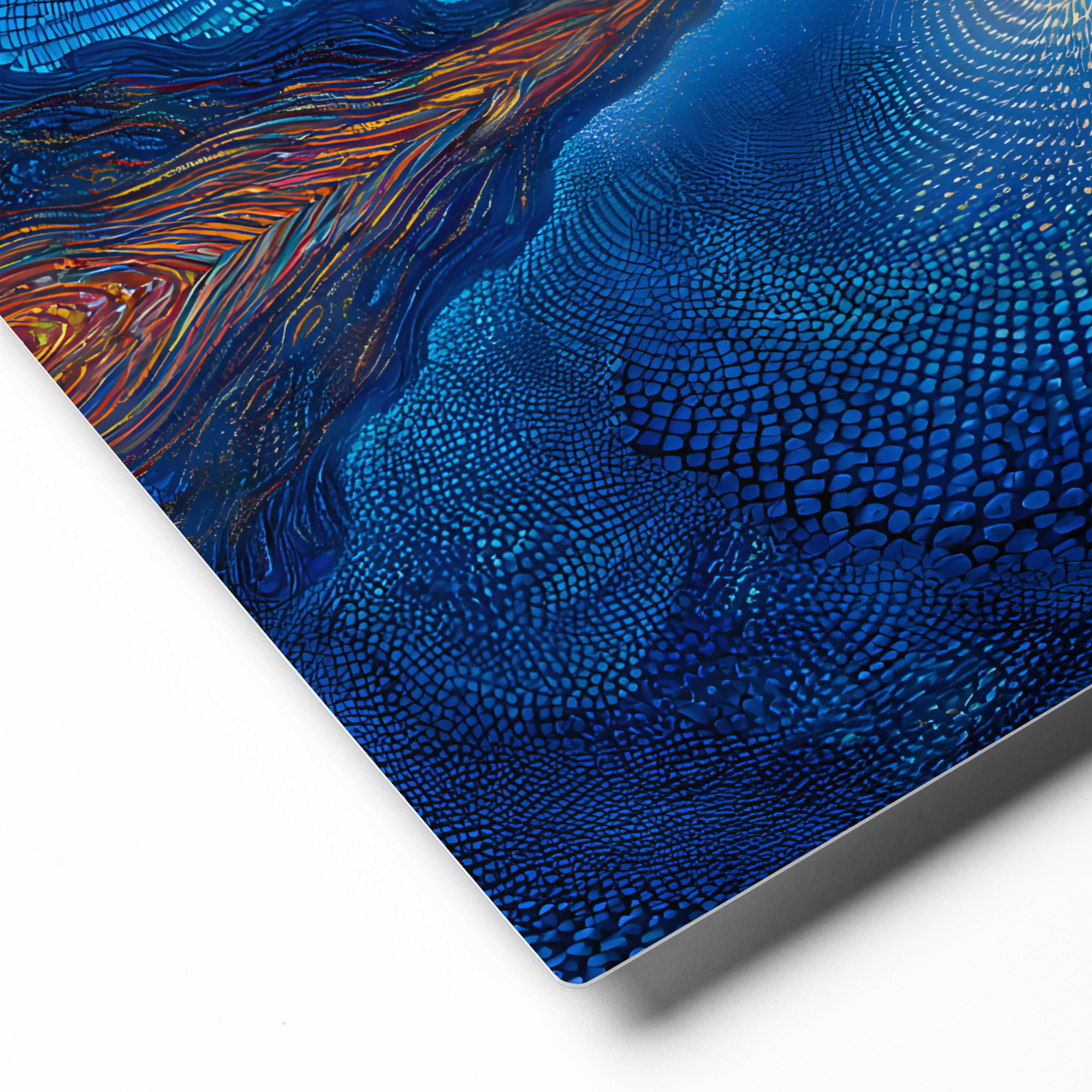 Luminous Blue Mirror 
 Canvas | 8″x 8″