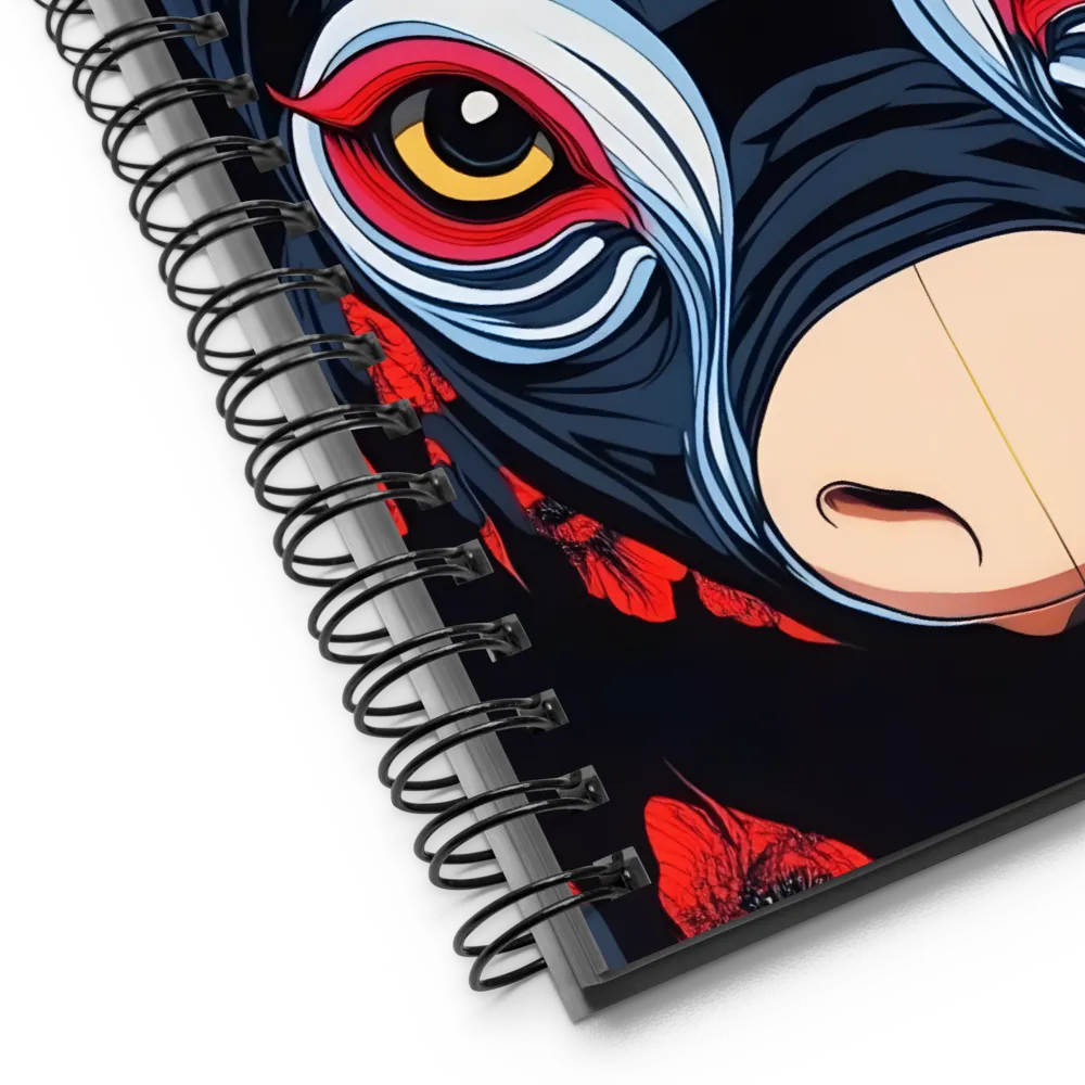 Crimson Bloom Creature 
 Spiral Notebook | 140 pages