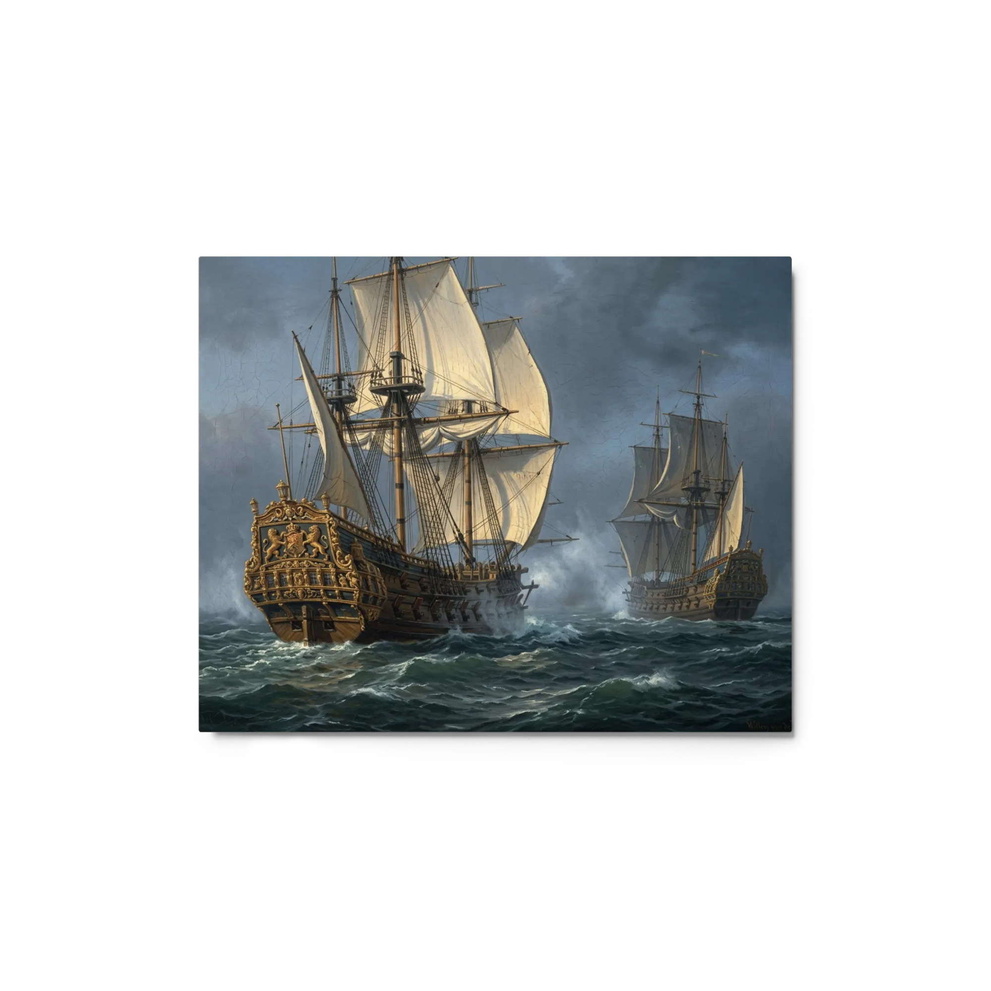 Sailing Ships in Stormy Seas