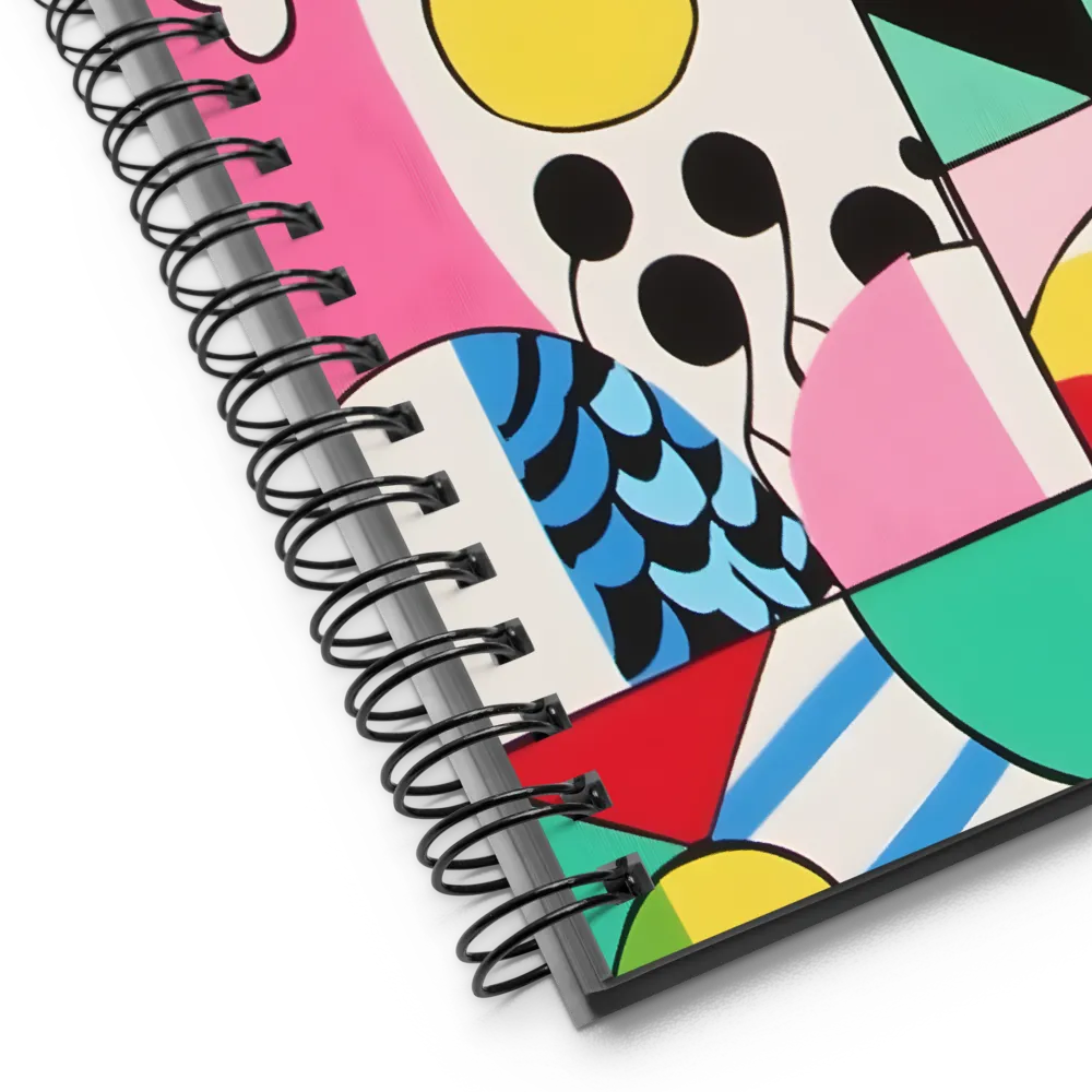 Whimsical Geometric Pop Art 
 Spiral Notebook | 140 pages