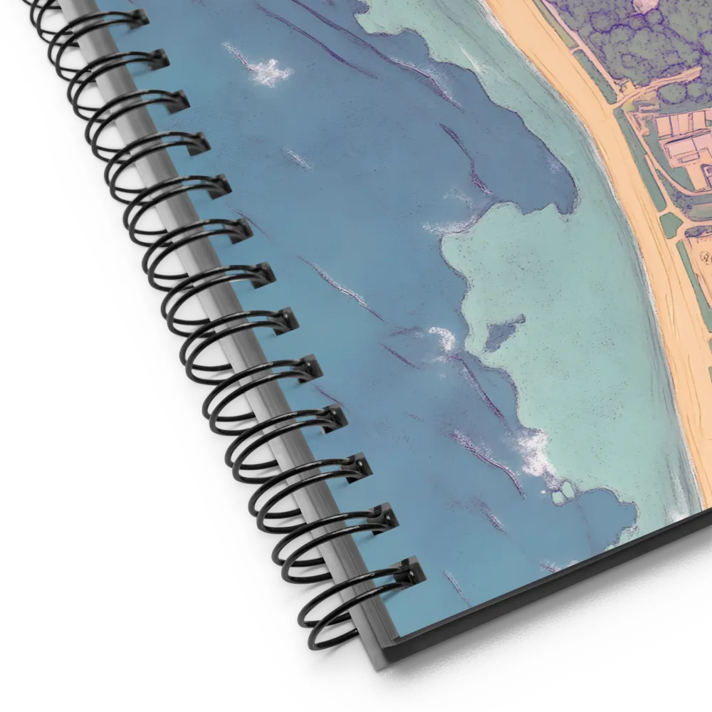 Pastel Coastline Aerial 
 Spiral Notebook | 140 pages