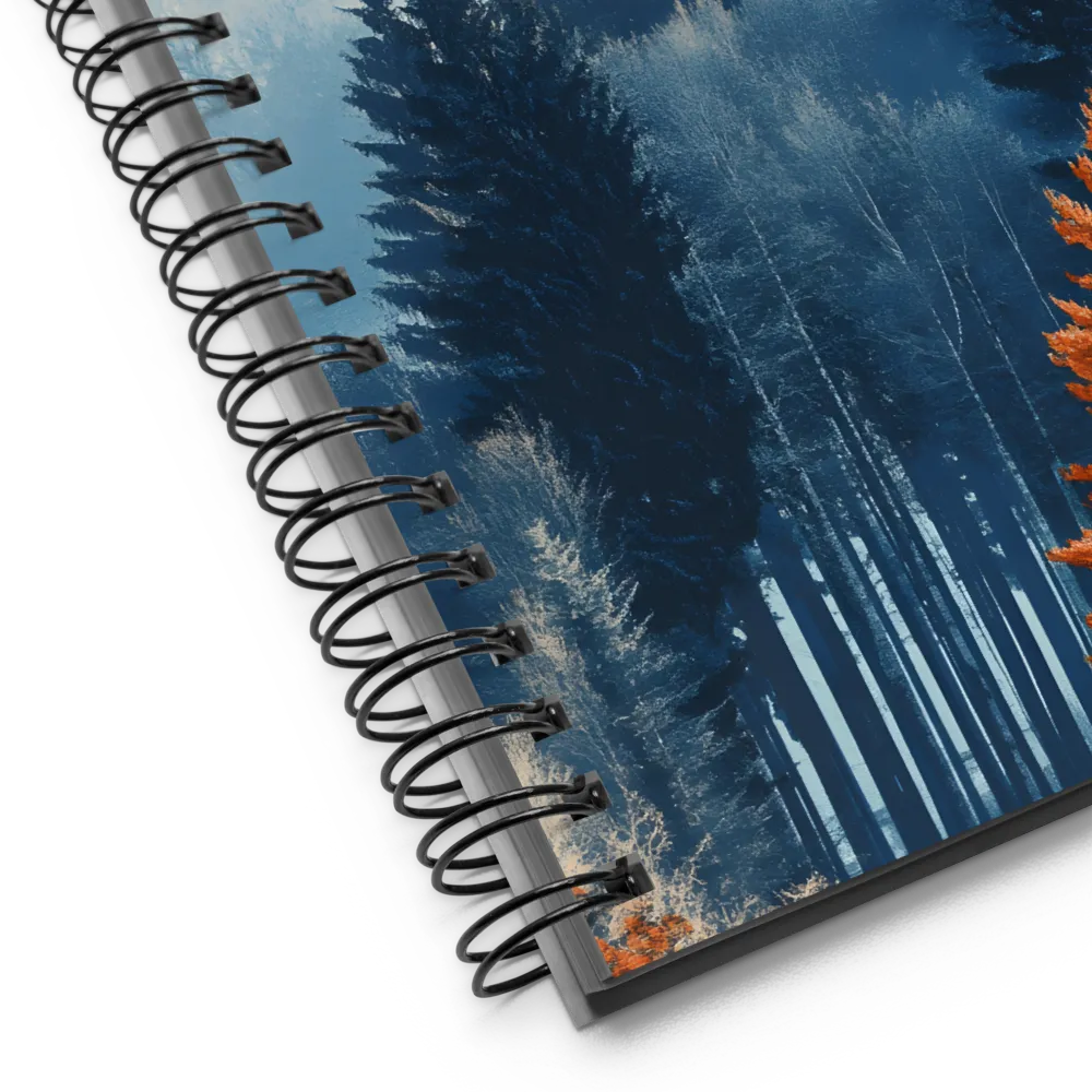 Autumn's Embrace in a Misty Forest 
 Spiral Notebook | 140 pages