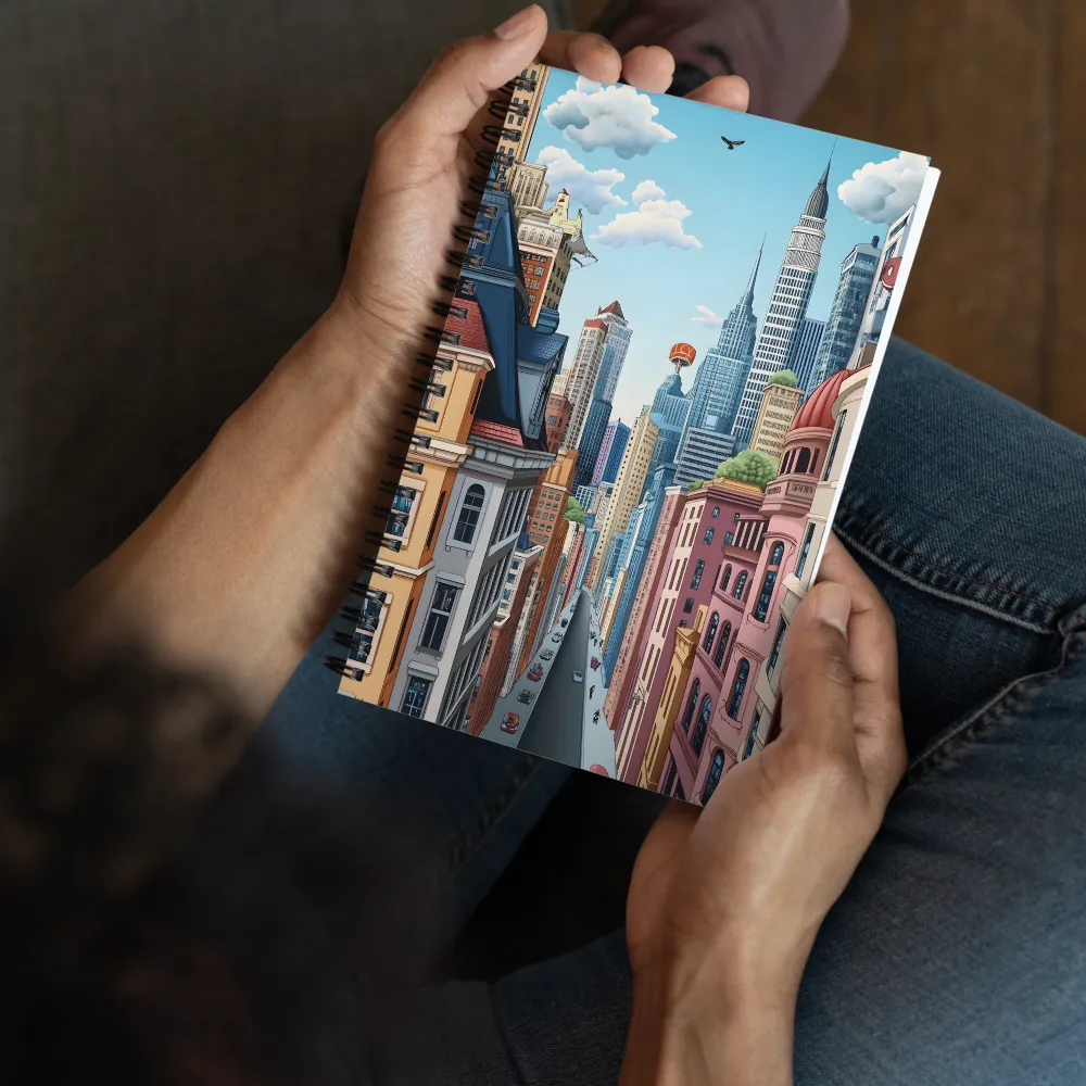 Colorful Cityscape Perspective 
 Spiral Notebook | 140 pages