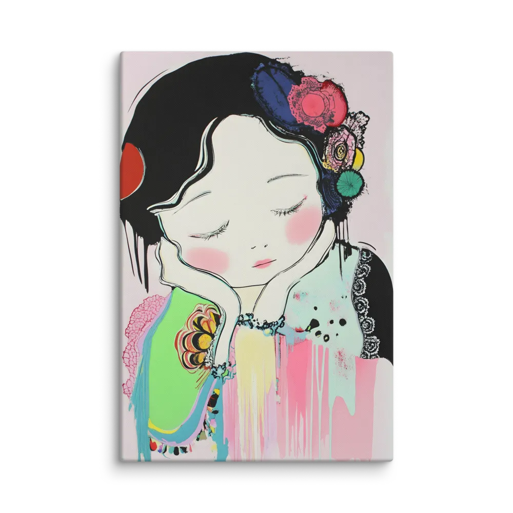 Neo-Ukiyo-e Dripping Dream 
 Canvas | 12″x 18″