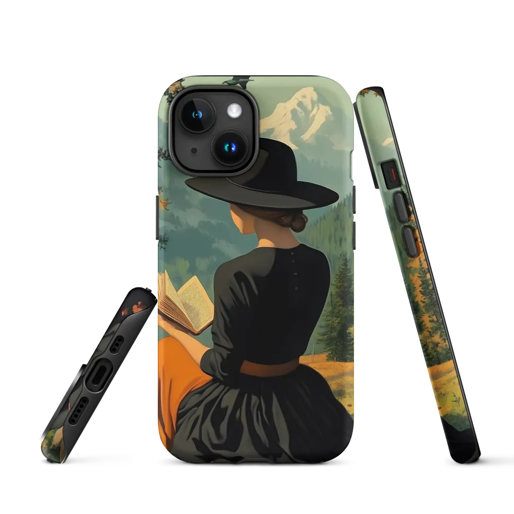 Woman Reading in Nature | Phone Case
