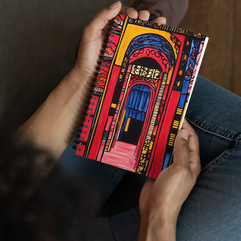 Vibrant Stained Archway 
 Spiral Notebook | 140 pages
