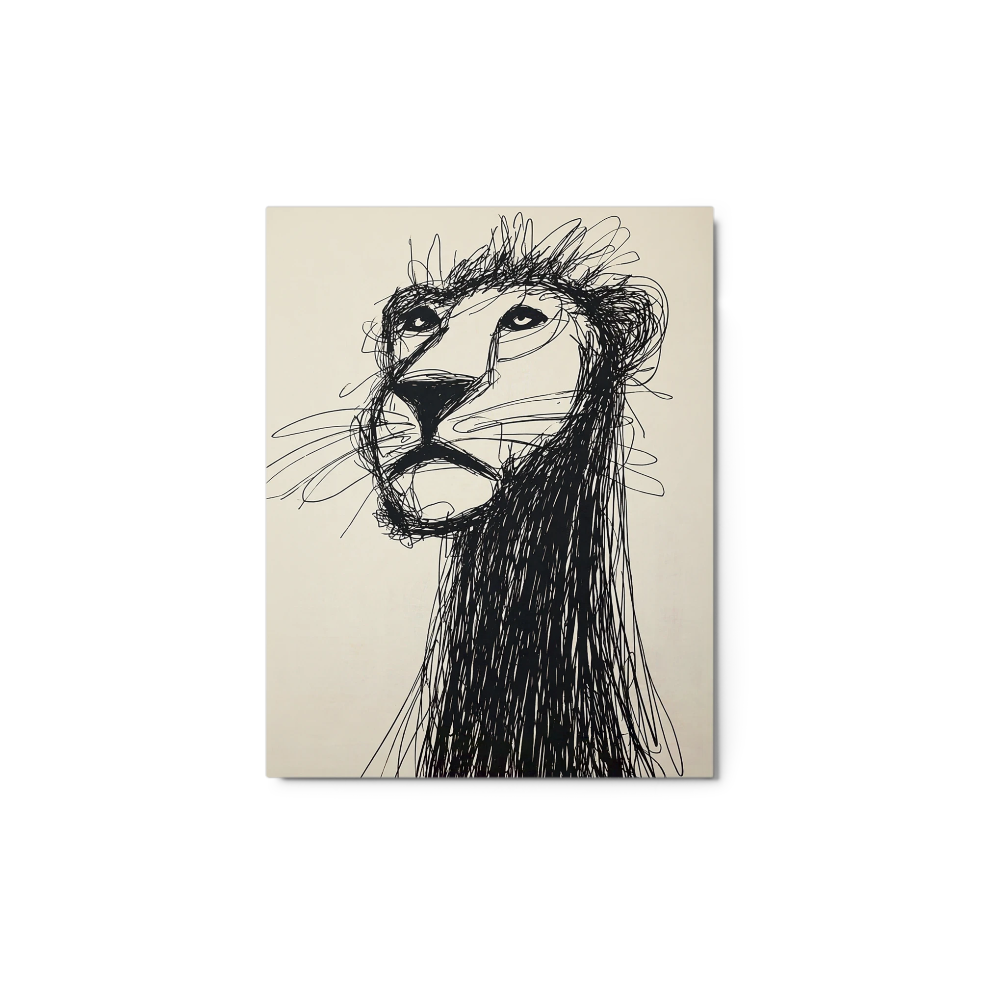 Scribbled Lion Portrait