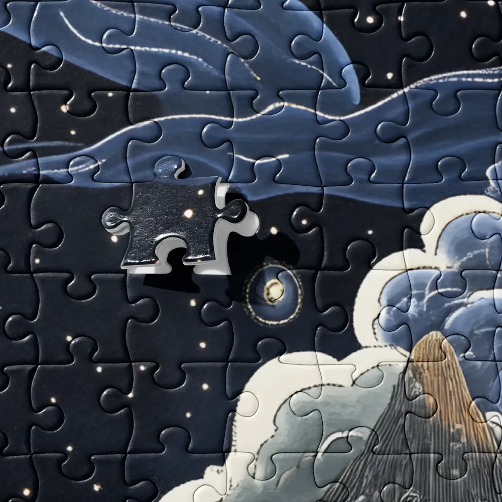 Cosmic Mountainscape 
 Jigsaw Puzzle in Tin Box