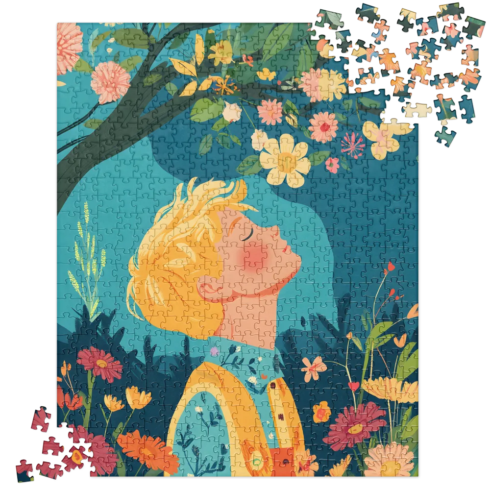 Floral Contemplation 
 Jigsaw Puzzle in Tin Box