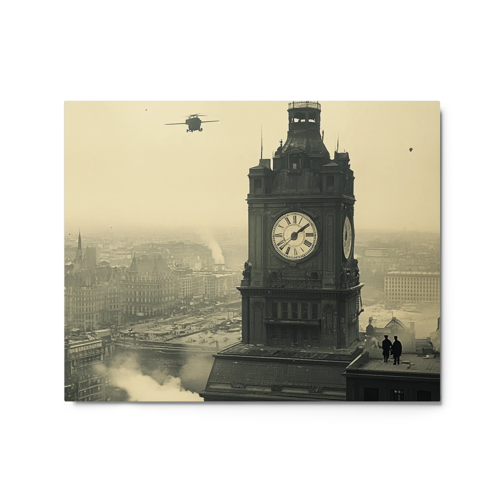 Timekeeper of the Fog 
 Poster with Red oak Frame | 8″x 10″