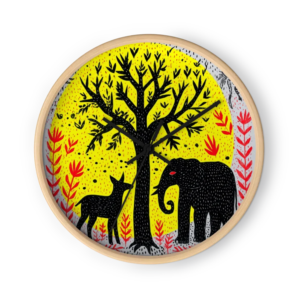Elephant and Deer under Sun