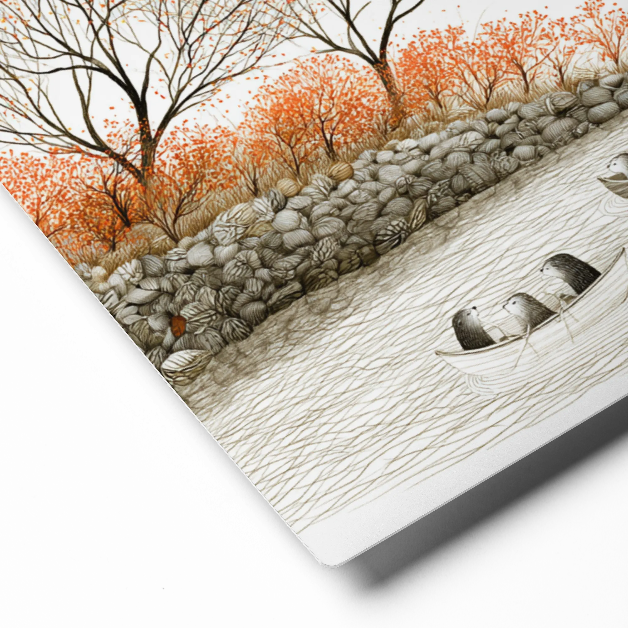 The Autumn Crossing 
 Canvas with White Frame