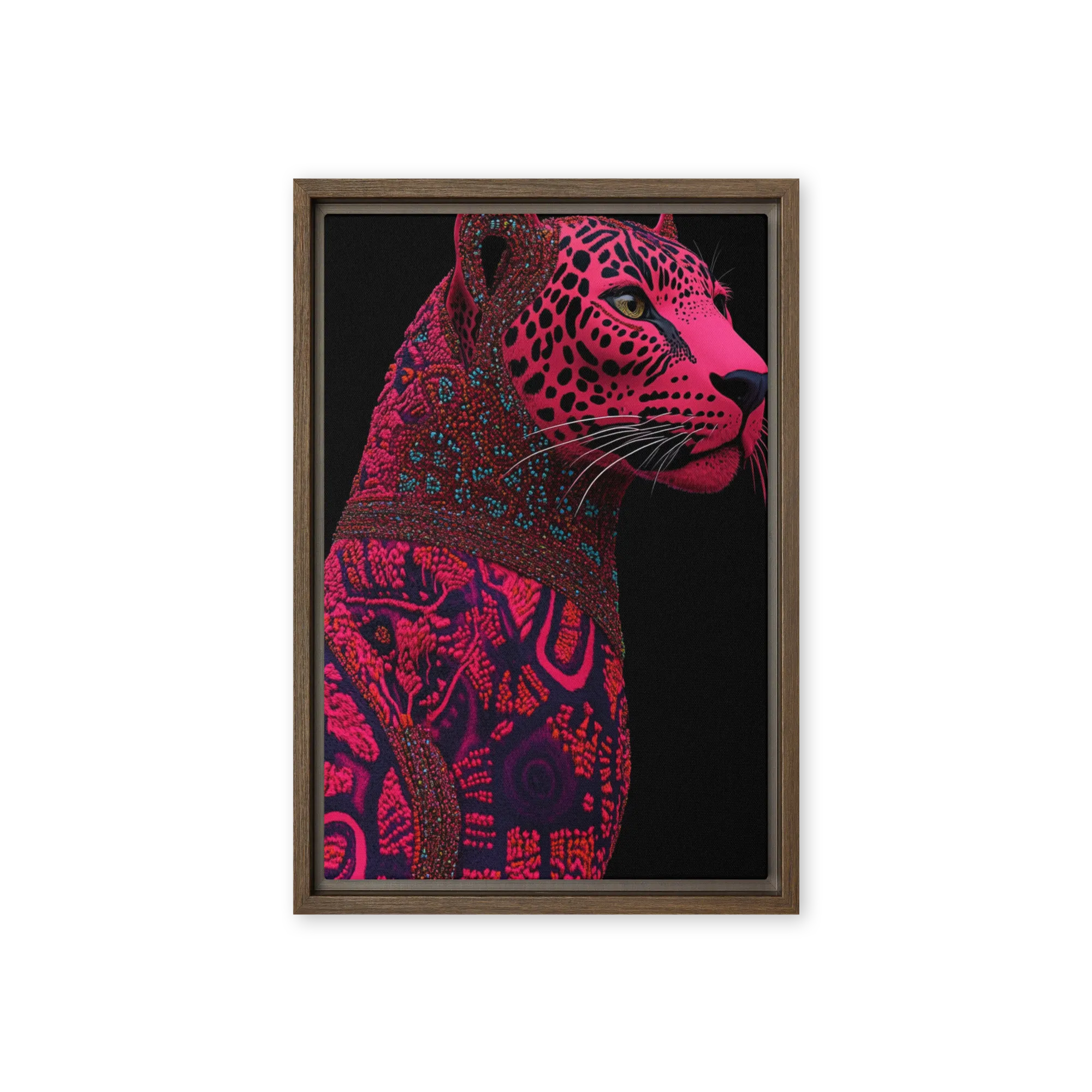 Vibrant Pink Leopard Art