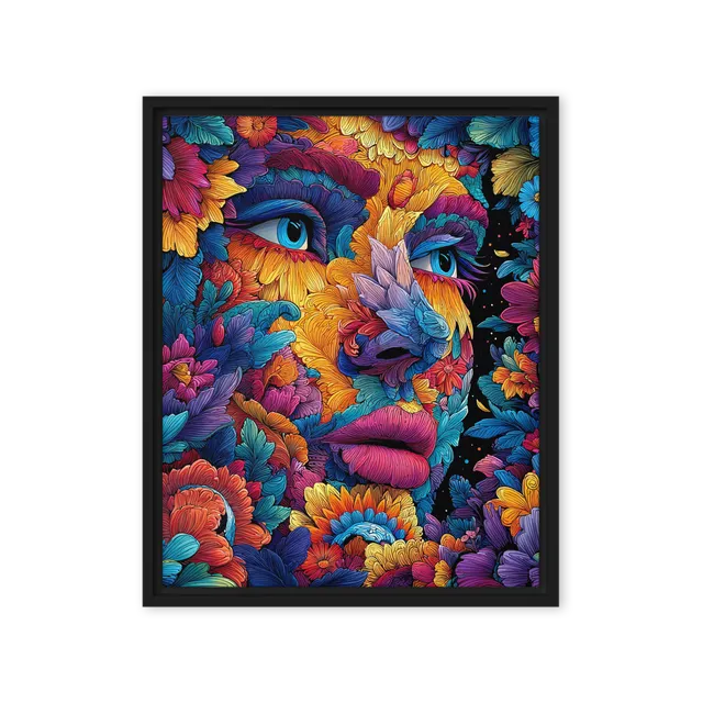 Art Nouveau Floral Portrait | Art Print