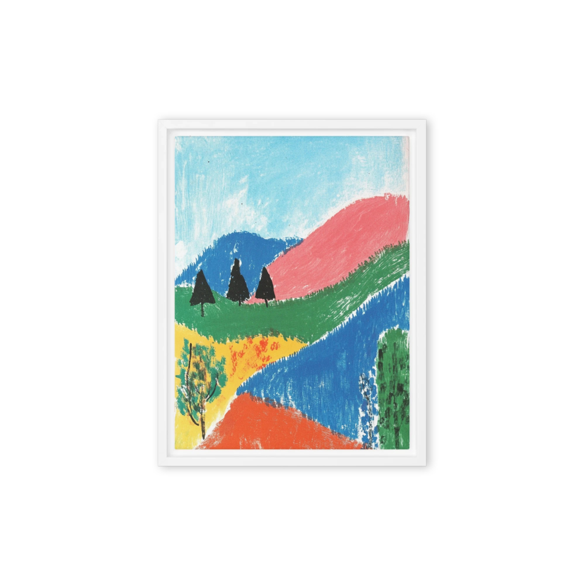 Abstract Landscape with Colorful Hills