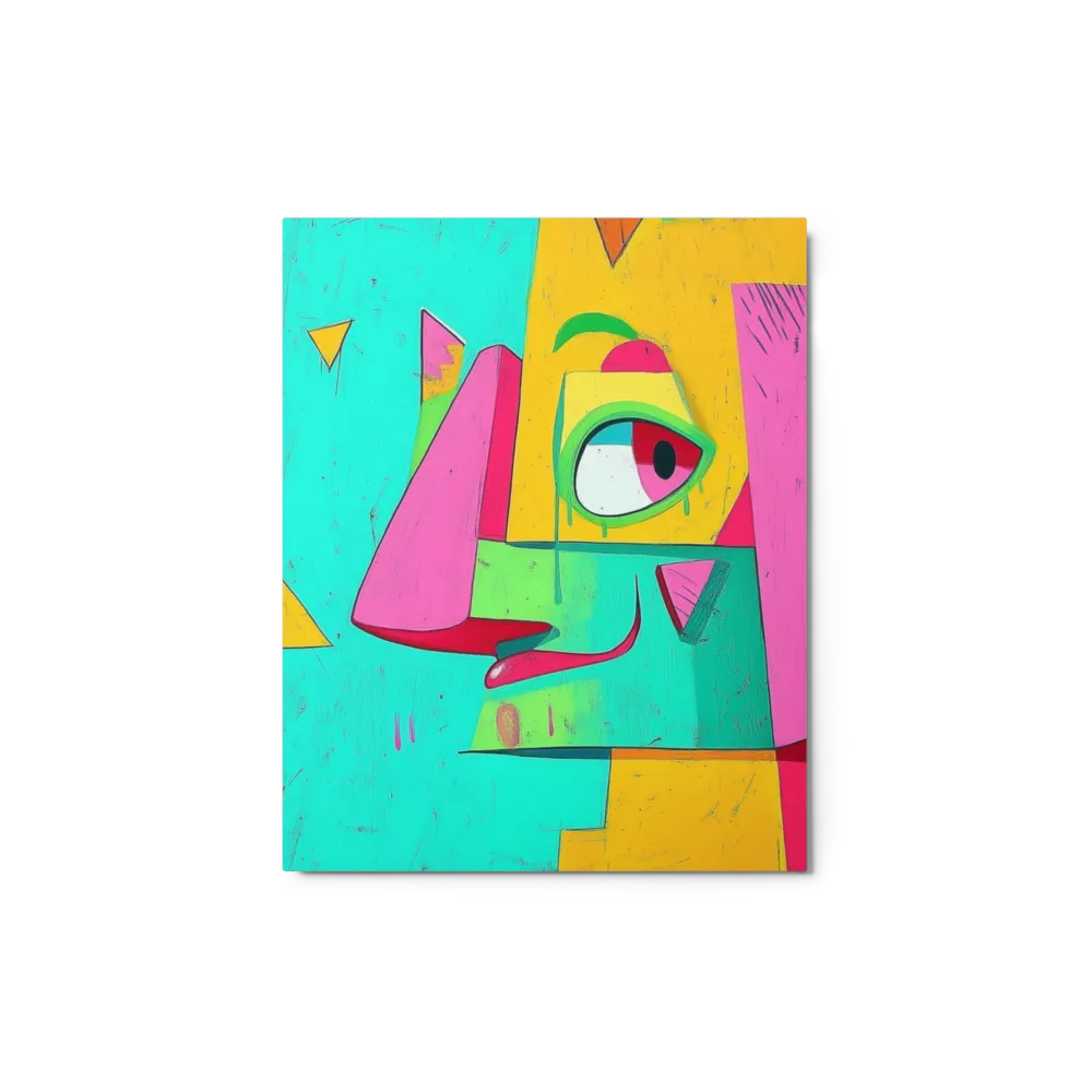Cubist Portrait in Color Blocks