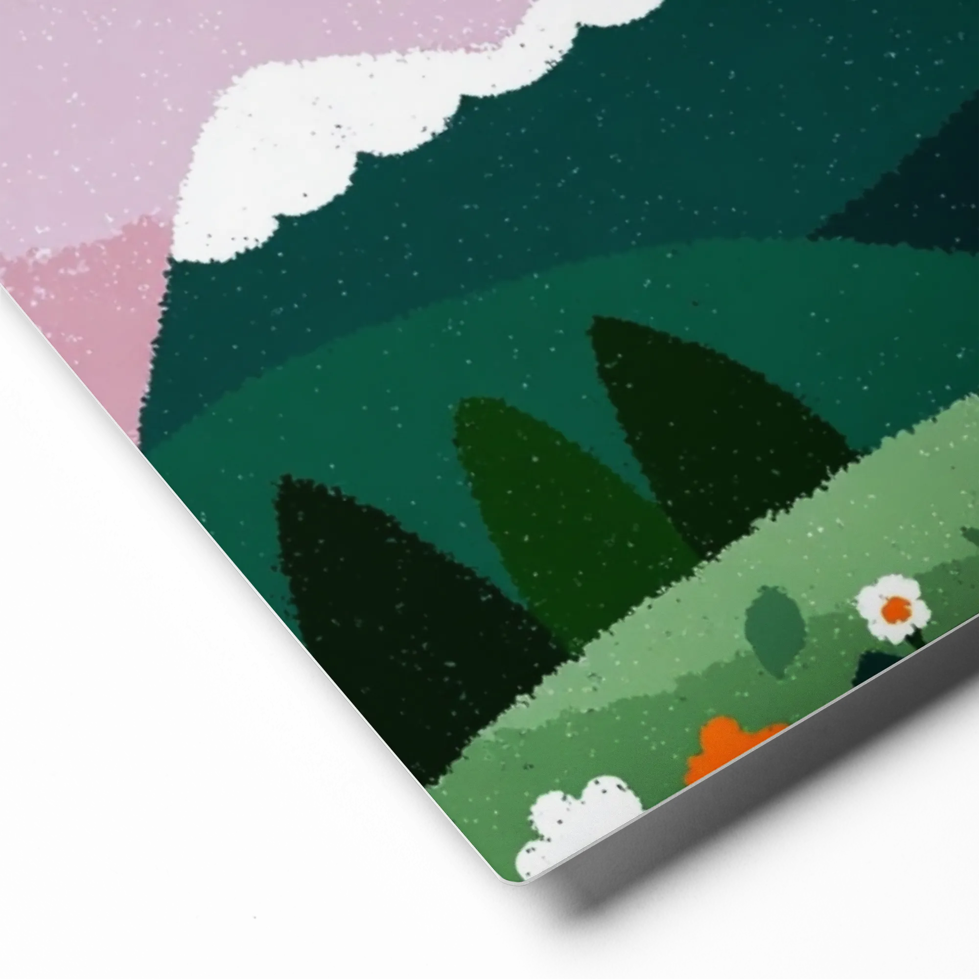 Starry Mountain Meadow 
 Canvas | 8″x 8″