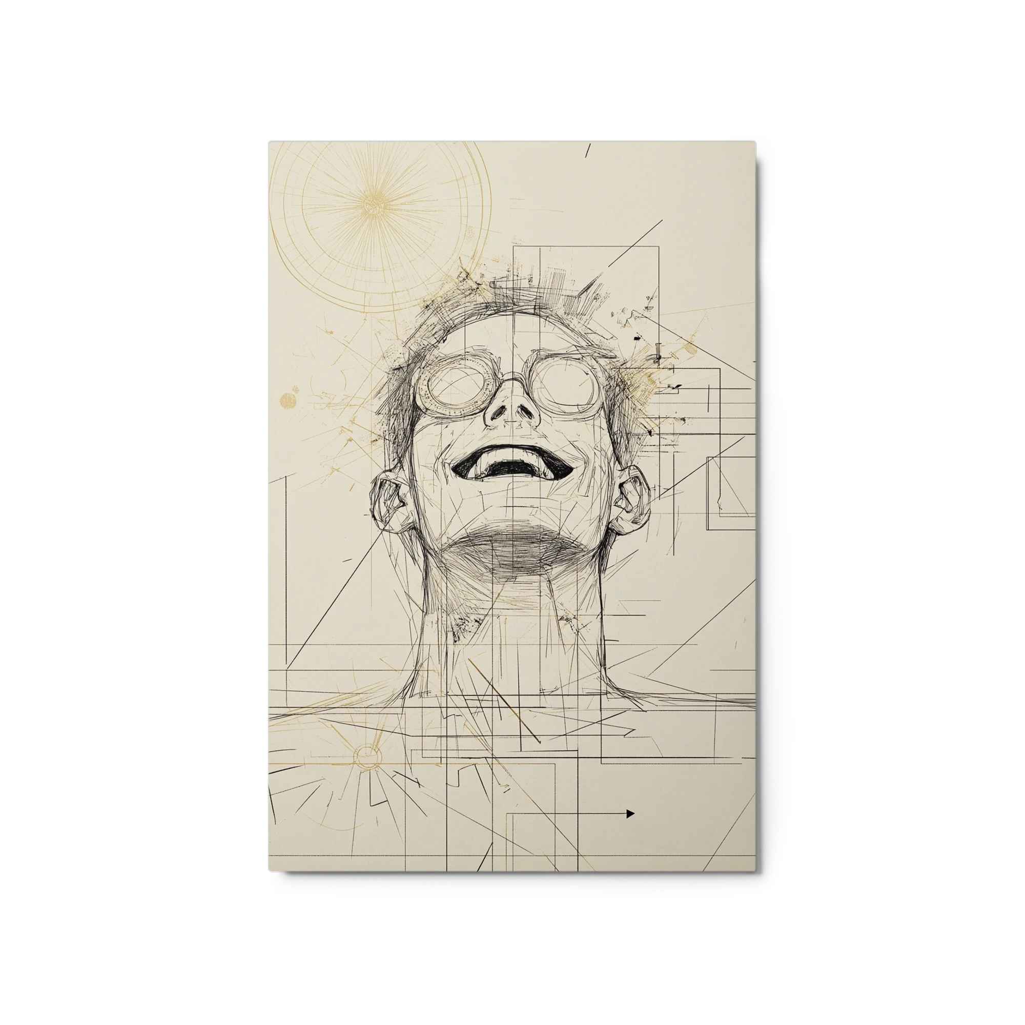 Minimalistic Portrait with Line Art