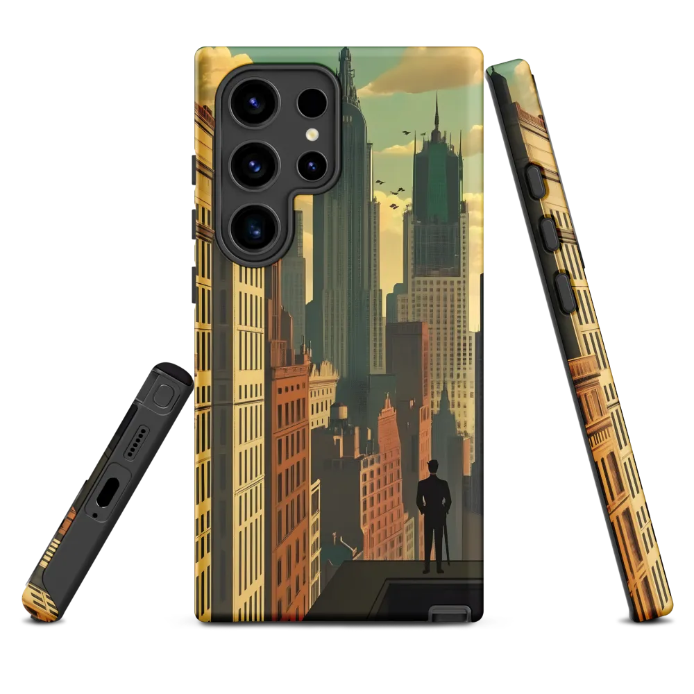 Cityscape with Figure | Phone Case