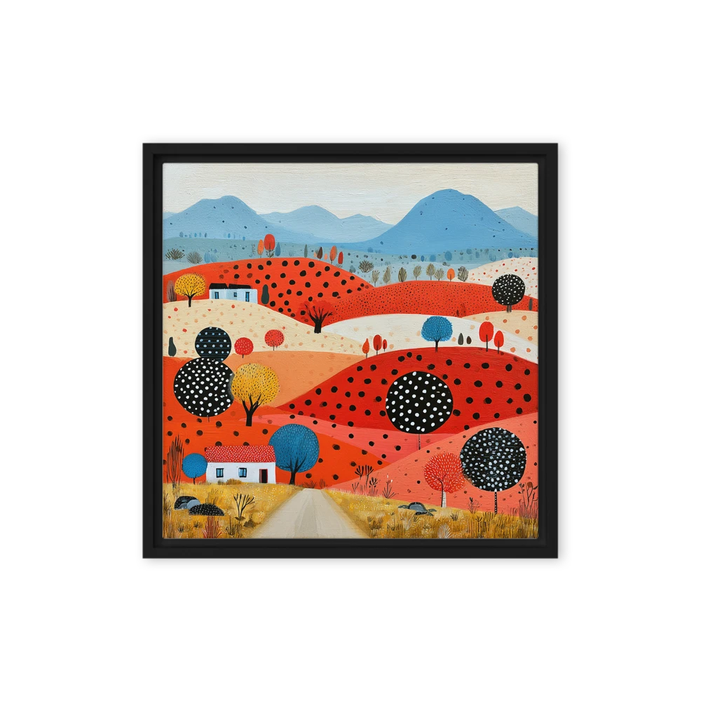 Red Hills and Polka Dot Trees | Art Print