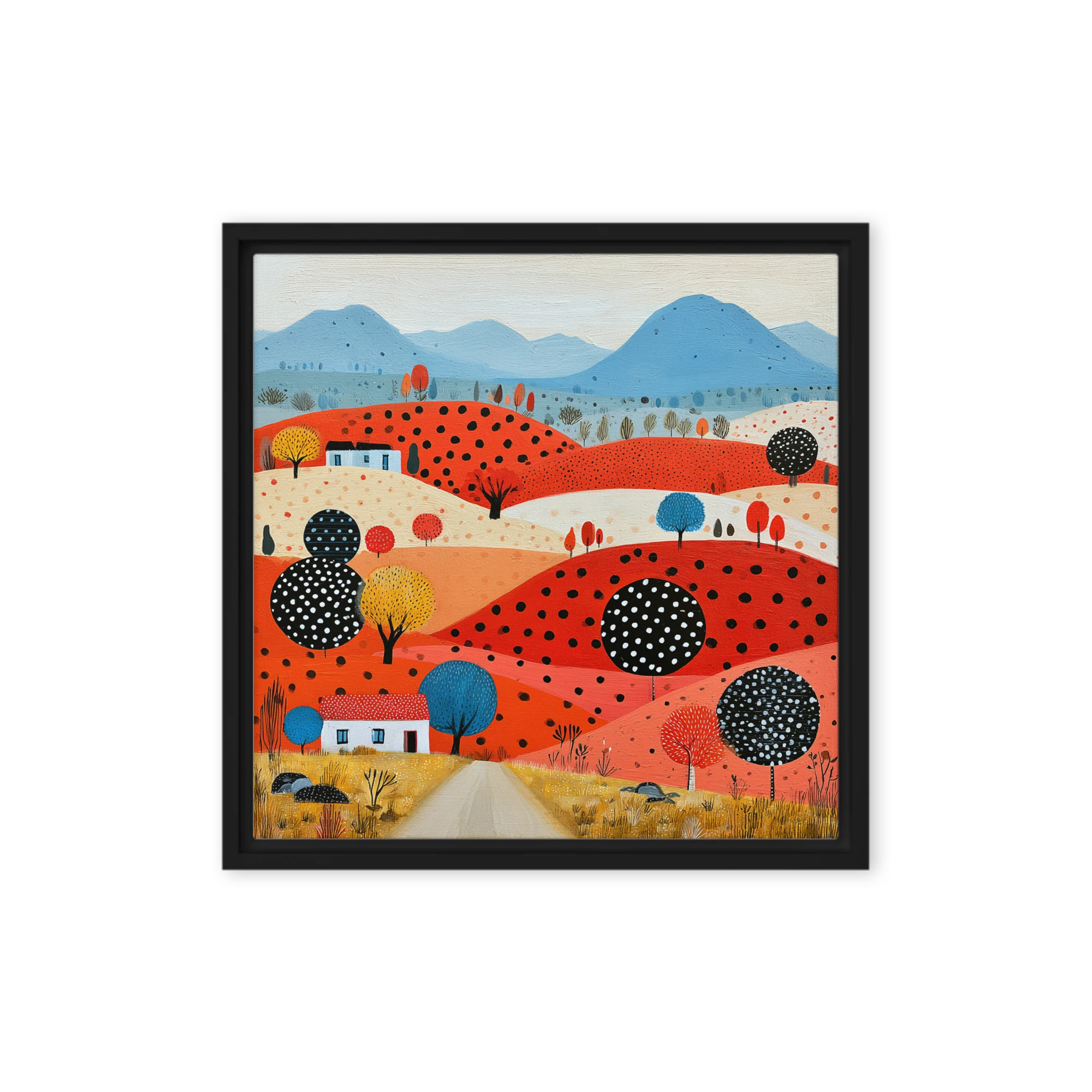 Red Hills and Polka Dot Trees | Art Print