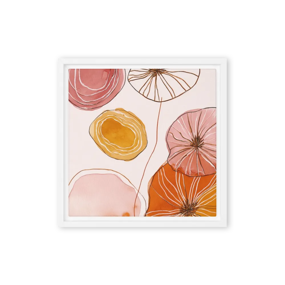 Organic Pods in Ochre and Rose | Art Print