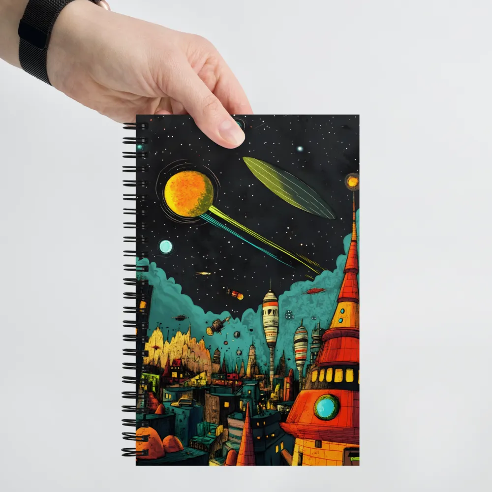 Cosmic Cityscape Dream 
 Spiral Notebook | 140 pages