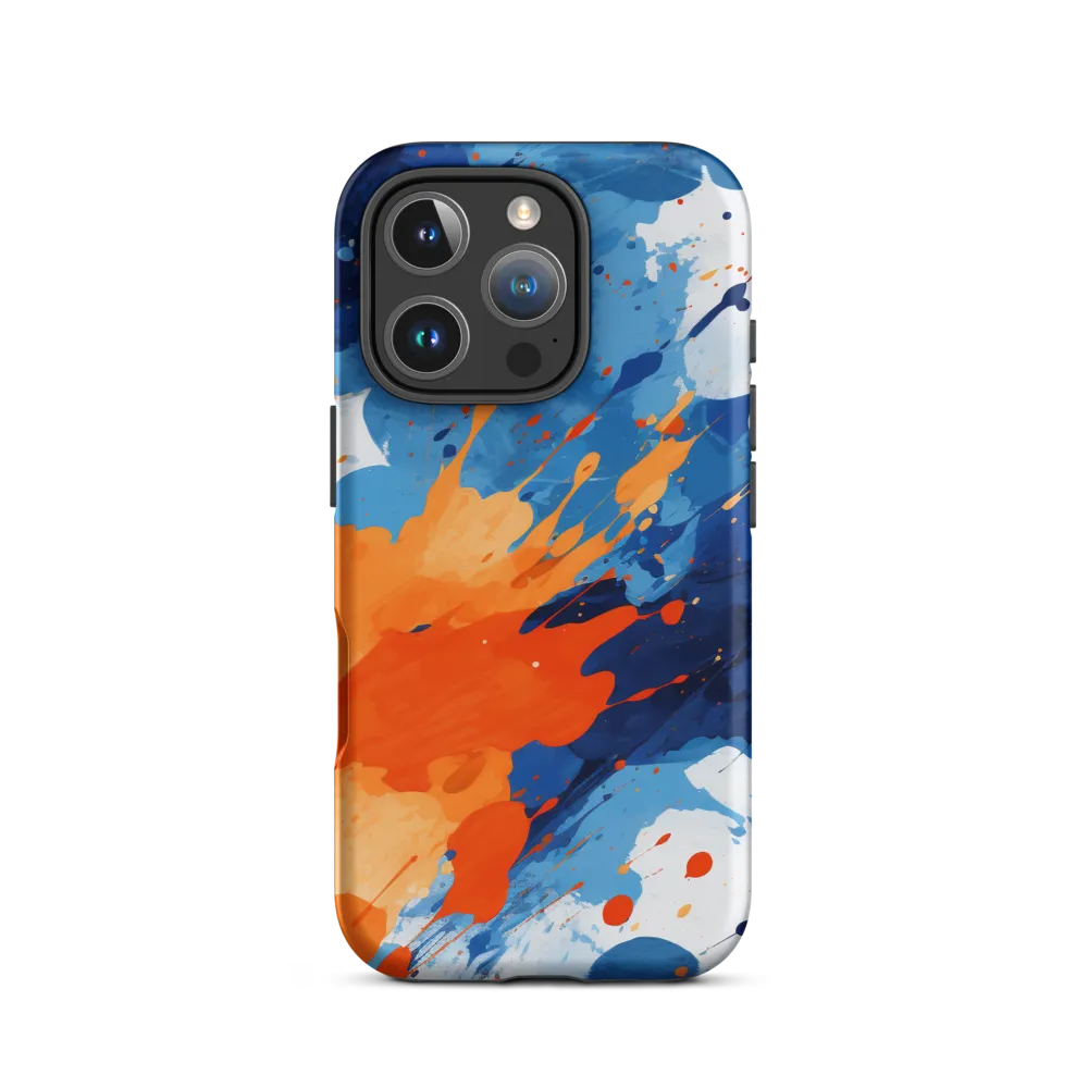 Dynamic Blue and Orange Abstract Design | Phone Case