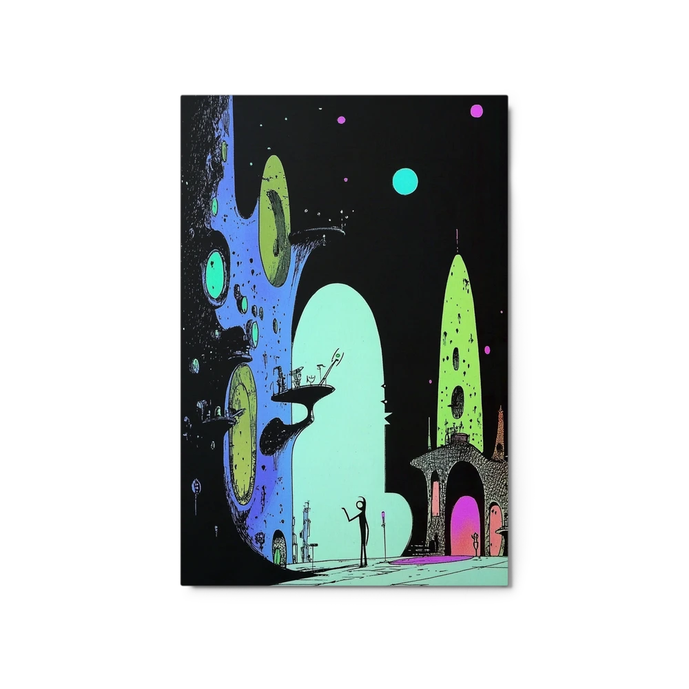 Neon Dystopian Horizon | Art Print