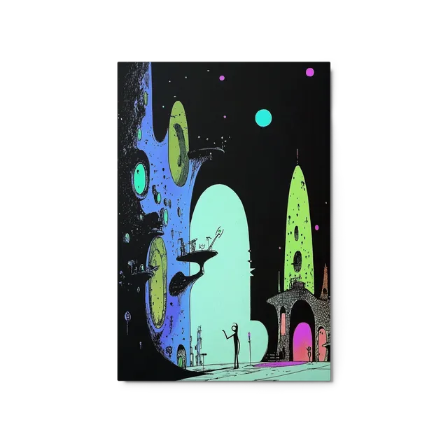 Neon Dystopian Horizon | Art Print