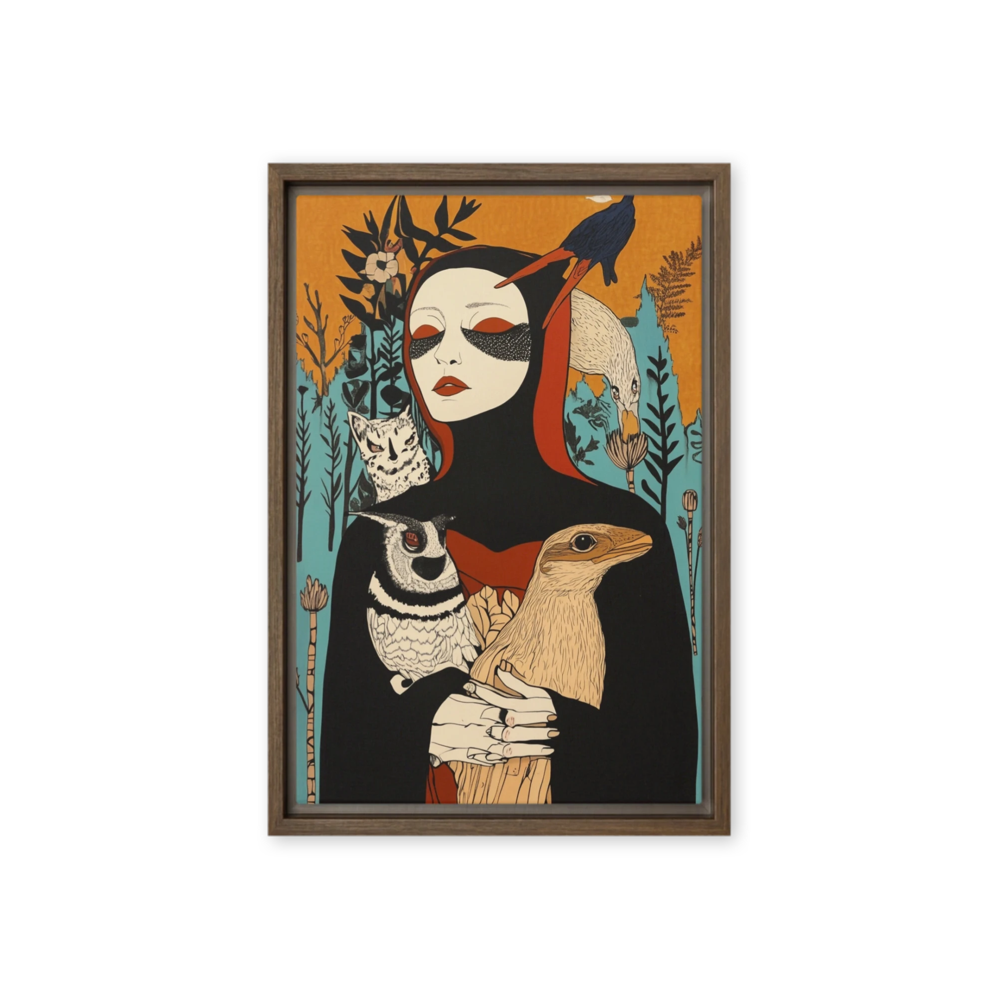 Surreal Woman with Animals