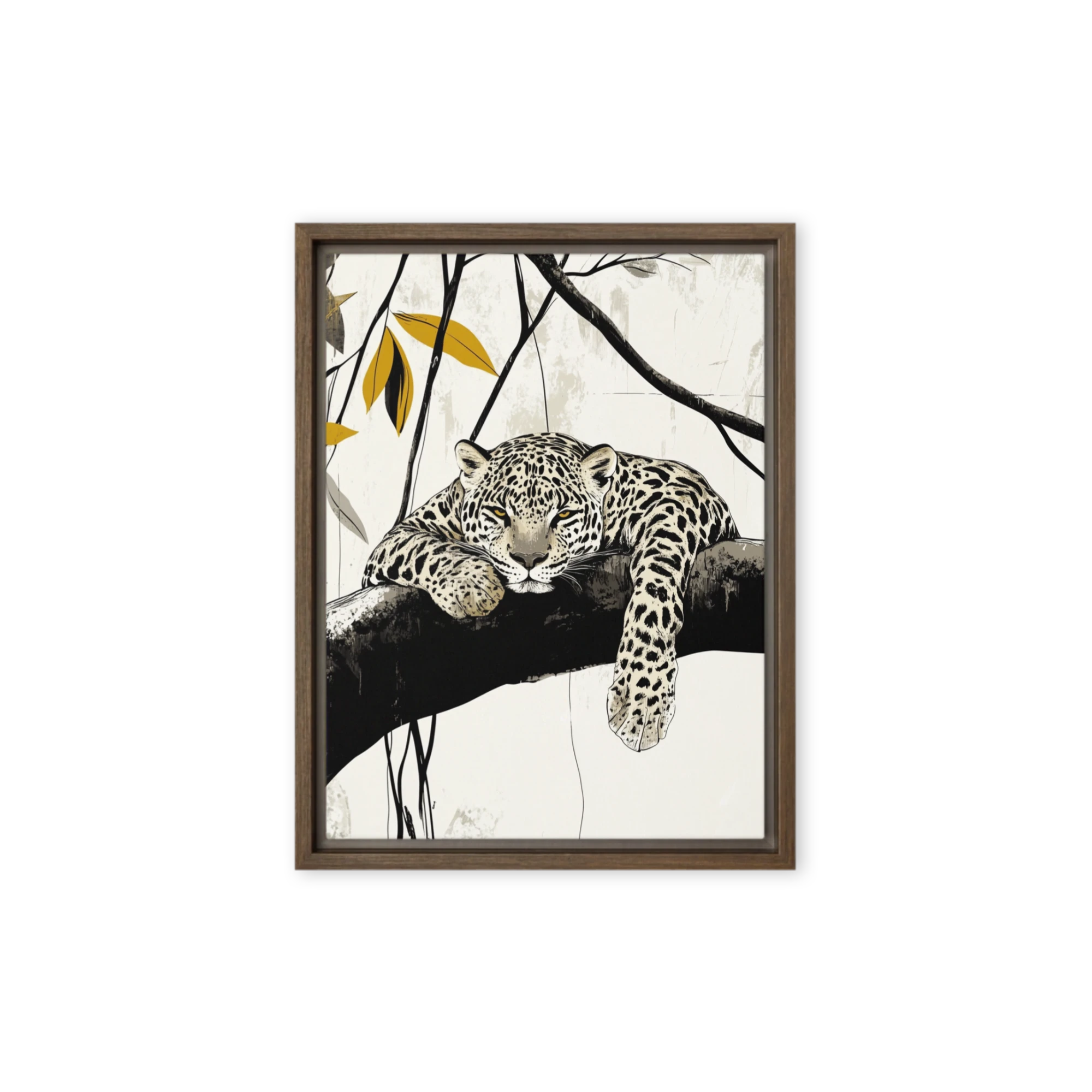 Leopard on Tree Branch