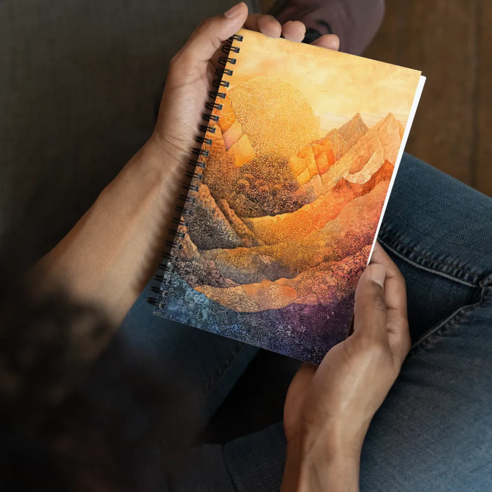 Luminous Textured Mountains 
 Spiral Notebook | 140 pages