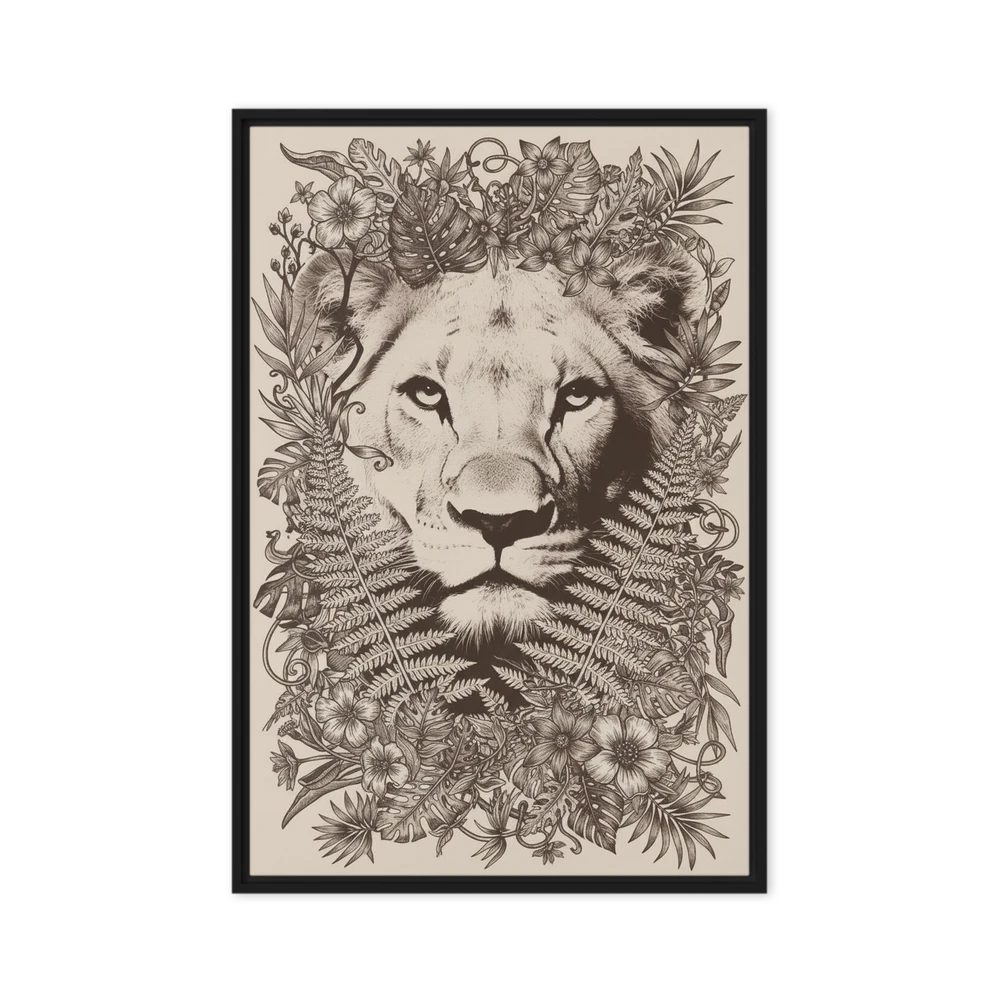 Lion Among Ferns | Art Print