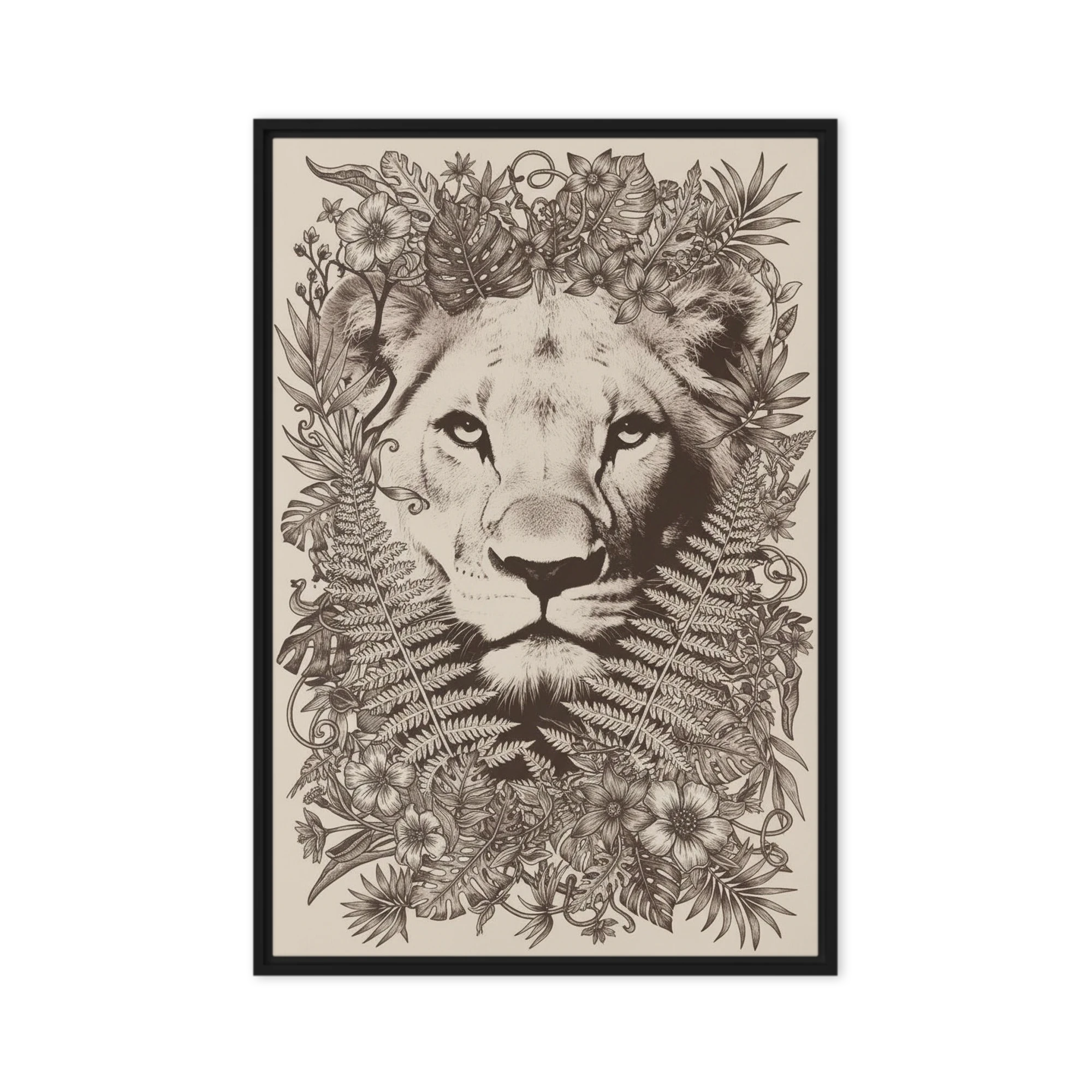 Lion Among Ferns