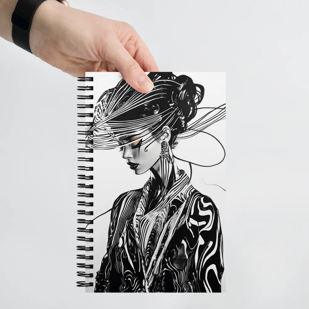 Optical Illusion Fashion 
 Spiral Notebook | 140 pages