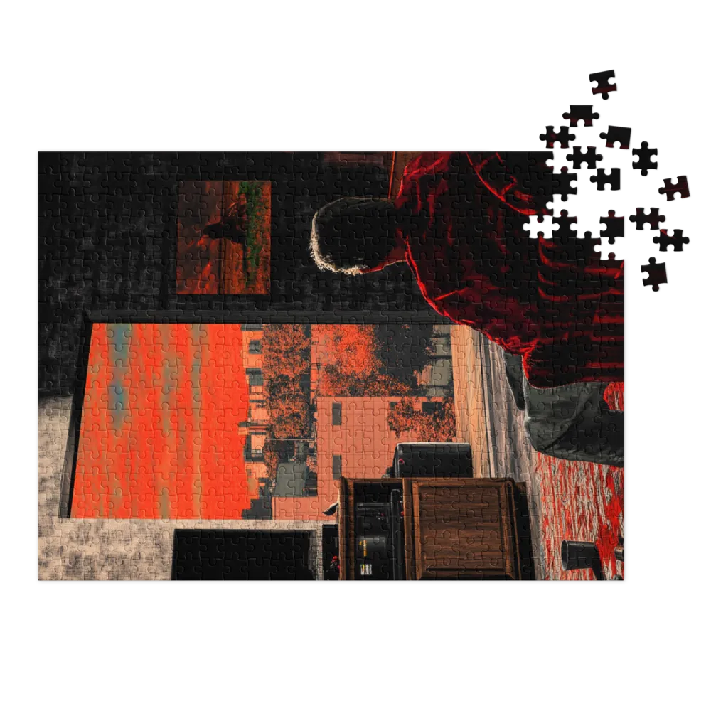 Man in Room with Vibrant Landscape