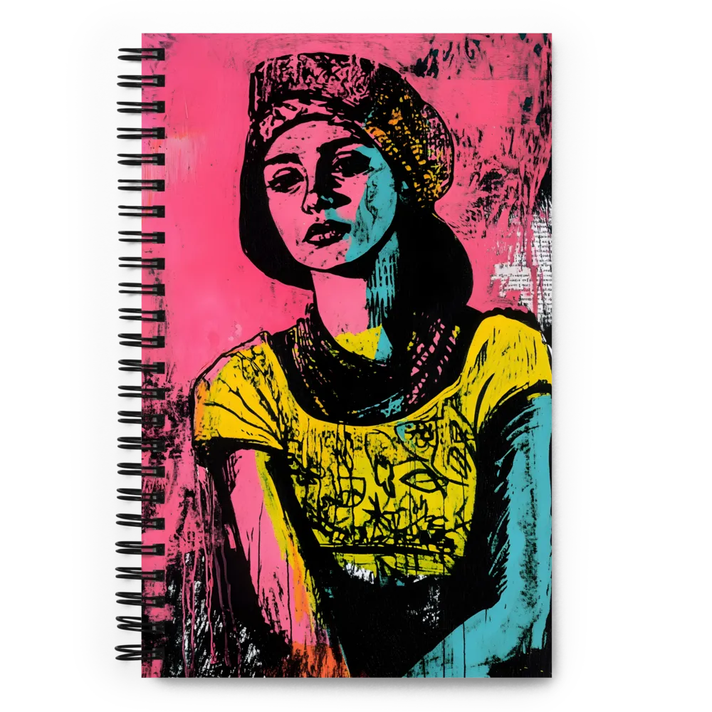 Neon Graphic Portrait 
 Spiral Notebook | 140 pages